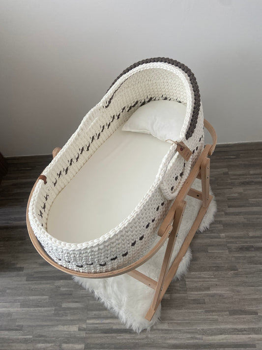 Berceau Klara crème et marron (disponible de suite)