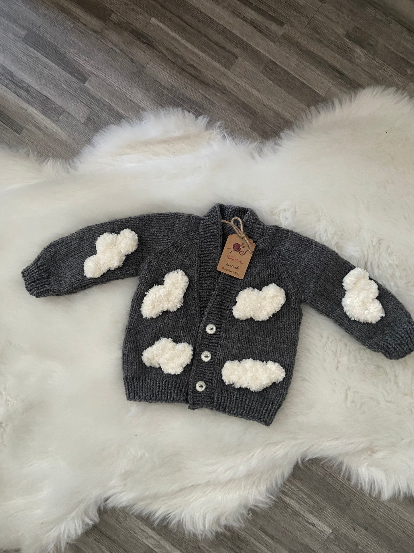 Gilet manche longue nuage gris (disponible de suite)