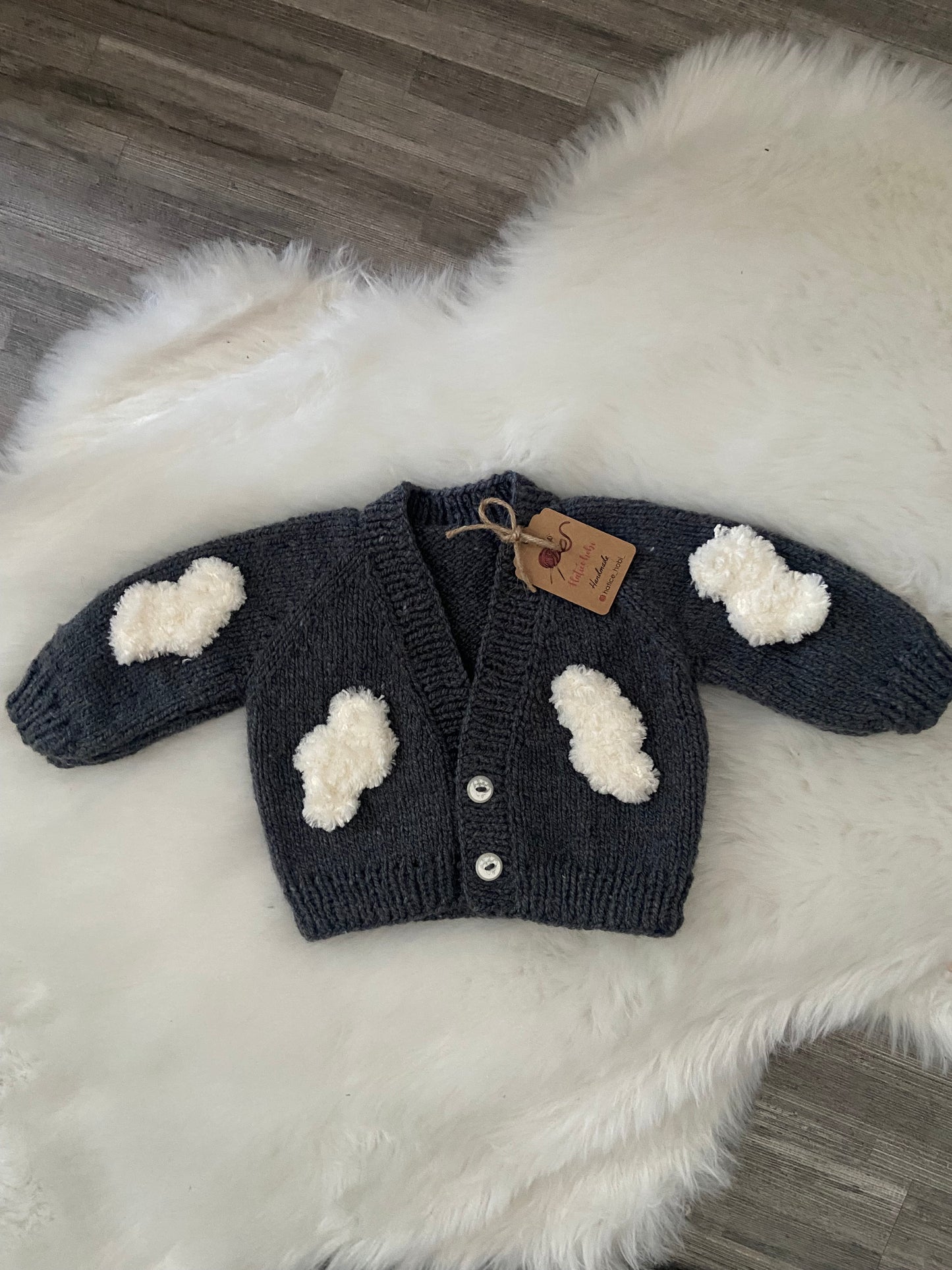 Gilet manche longue nuage gris (disponible de suite)