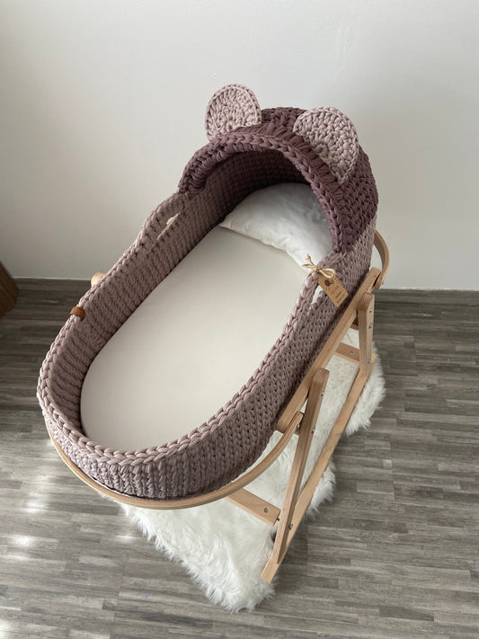 Berceau avec chapeau Taupe (prêt à l’expédition)