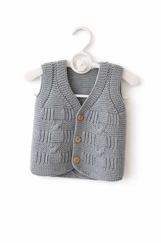 Gilet manche courte Tressé