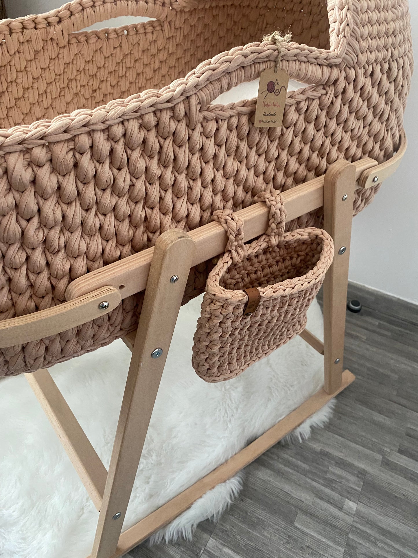 Berceau boncuk 80cm + panier à langer